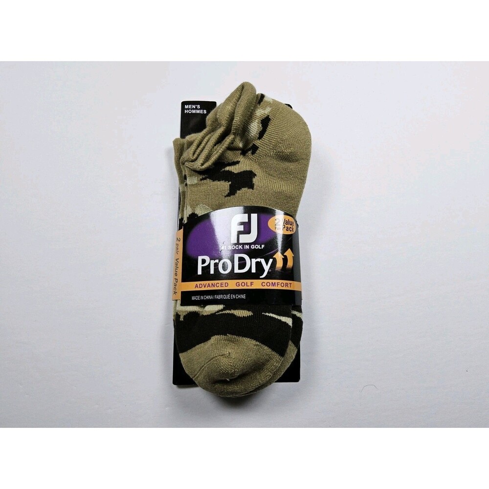 FootJoy Men's ProDry Advanced Golf Comfort Socks Cushioned 2 Pairs Ankle Sz 7-12
